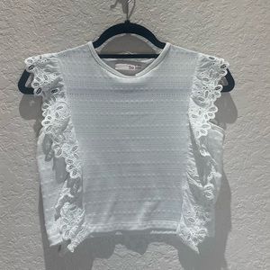 So lace trim top
